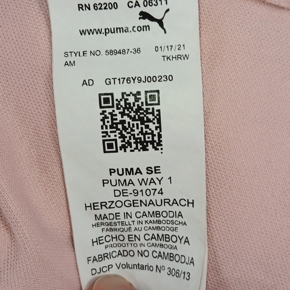 Puma  Soft Pink Full Zip-Up Hoodie - Picture 6 of 7